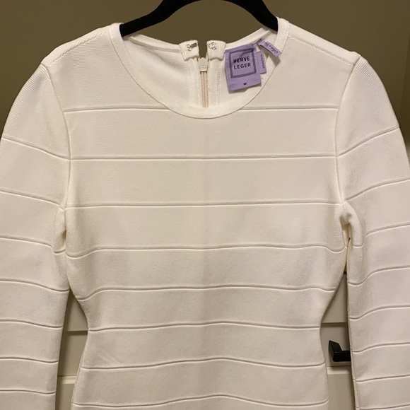 COPY - Cream Herve Leger mini dress - Picture 3 of 4